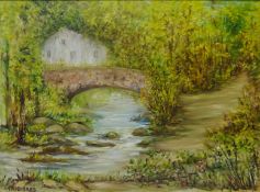 'Old Mill and Bridge - Jesmond Dene',