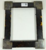 19th/ early 20th Century tortoiseshell style picture frame with silver plated mounts