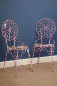 Pair wrought metal garden chairs Condition Report <a href='//www.davidduggleby.