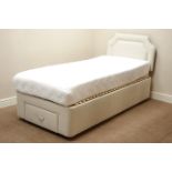 Electric adjustable single bedstead with headboard (This item is PAT tested - 5 day warranty from