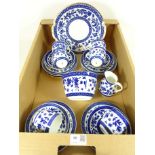 Victorian blue and white teaware in one box Condition Report <a href='//www.