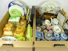 Cottage ware butter dishes, paperweights, Carlton Ware,
