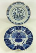 Two 19th Century large Delft plates,