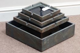 Slate four tier solar powered garden water feature Condition Report <a
