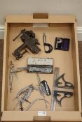 Record Imp small bench vice and other tools in one box Condition Report <a