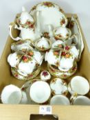 Royal Albert 'Country Roses' tea and coffeeware, includes a tea pot, coffee pot, small tea pot,