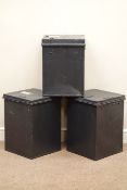 Three metal Ballot boxes 46cm x 34cm (one slightly smaller) Condition Report <a