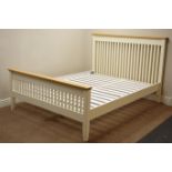 Ash and cream finish 5' kingsize bedstead Condition Report <a href='//www.