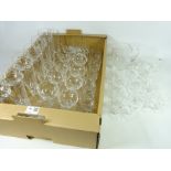 Suite of Stuart Carlingford design cut crystal glassware comprising of six hock glasses,