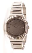 Jaeger-le Coultre Albatros quartz steel wristwatch 1989 no 31600208 with alternative white dial,