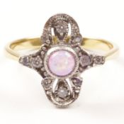 Opal gold-plated dress ring stamped sil Condition Report <a href='//www.