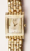 Lady's Aston Gerard diamond set gold-plated wristwatch, with 99 diamonds, 2.