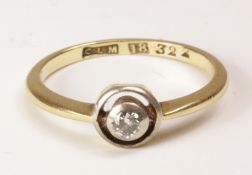 Diamond halo set ring stamped 18 Condition Report <a href='//www.davidduggleby.