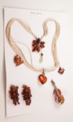 Baltic amber jewellery stamped 925 Condition Report <a href='//www.