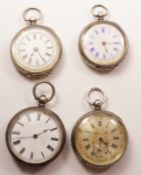 Four continental pocket watches stamped 935 Condition Report <a href='//www.