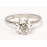 Single stone diamond ring approx 1.