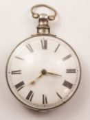 Geo lll silver pocket watch by Chas' Vincent Coventry no 604 1814 bull's eye glass