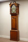 Early 19th century oak and mahogany longcase clock.