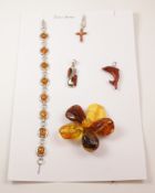 Baltic amber jewellery stamped 925 Condition Report <a href='//www.