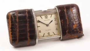 1930s Movado Chronometre Ermeto purse watch in snakeskin case, No.