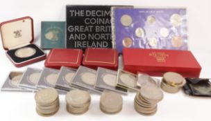 Sedlabanki Island 874-1974 Iceland three coin set, Tuvalu, Malawi and Gambia silver coins,