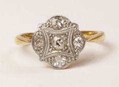 Art Deco diamond ring stamped 18ct plat Condition Report <a href='//www.