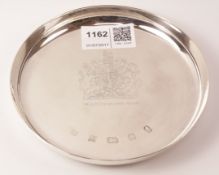 QEII silver jubilee silver coaster approx 4oz Condition Report <a href='//www.