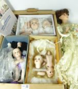 Pot headed dolls and various other pot doll parts in one box Condition Report