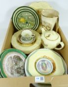 Crown Ducal, Adams and other Dickensian ware plates, jug,