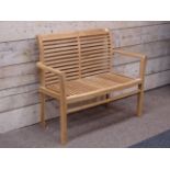 Teak garden bench, W120cm Condition Report <a href='//www.davidduggleby.