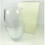 Large Stuart crystal Jasper Conran glass vase,