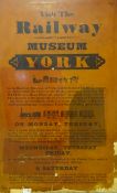 York Railway Museum original poster on board L102cm x W64cm Condition Report