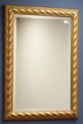 Silver framed mirror with bevelled glass and two other gilt framed mirror Condition