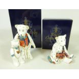 Two Royal Crown Derby paperweights;