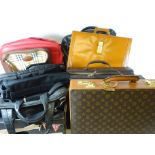 Large quantity of bags - Snakeskin effect red handbag, leather handbag, travel bags,