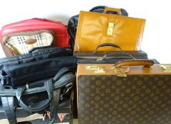Large quantity of bags - Snakeskin effect red handbag, leather handbag, travel bags,