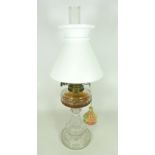 Victorian cut glass oil lamp with a Young's Duplex brass burner,