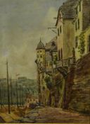 'Zurich', 19th century watercolour signed and dated 1860 by Alfred Montague (British 1832-1883),