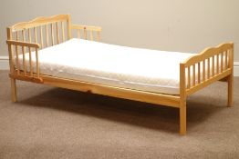 Pine framed child's 2' 5'' bed with mattress Condition Report <a href='//www.