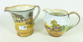 Two Burleigh Ware 'Merrie England' jugs after Cecil Aldin (2) Condition Report