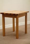 Rectangular walnut kitchen table, 77cm x 61cm,