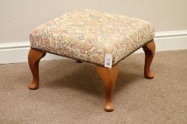 Beech framed footstool with upholstered seat Condition Report <a href='//www.