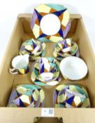 Wellington China Art Deco style tea service for six in one box Condition Report