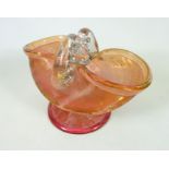 Early 20th Century Venetian glass pedestal vase in the form of a basket Condition Report