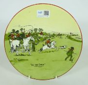 Royal Staffordshire Burslem 'In The Open' plate after Cecil Aldin D23.