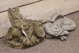 Two composite stone dragons Condition Report <a href='//www.davidduggleby.