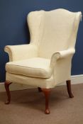 Parker Knoll stained beech framed wingback armchair Condition Report <a