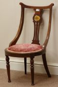 Small Edwardian inlaid mahogany child's drawing room chair Condition Report <a