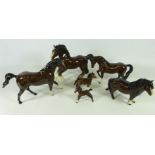 Five Royal Doulton horses including a Shetland Foal and Pony (5) Condition Report