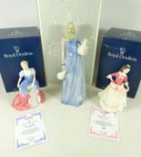 Three Royal Doulton figurines; Reflections - Water Maiden,